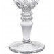 Taça Para Licor Lapidada Com Borda Dourada Em Vidro